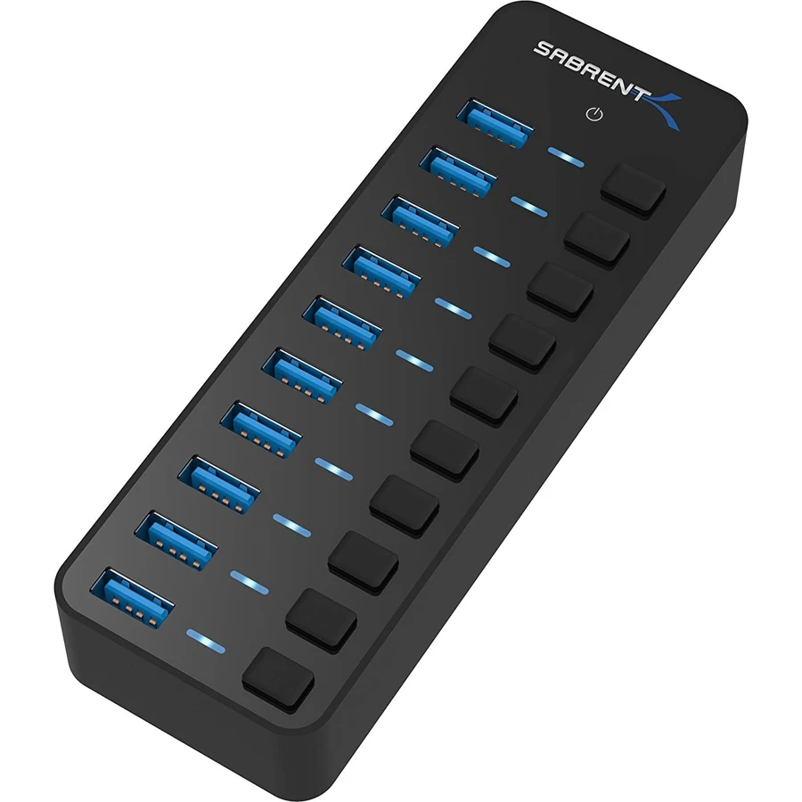 Sabrent HB-BU10 ten-port powered USB 3.0 hub manufacturer reference