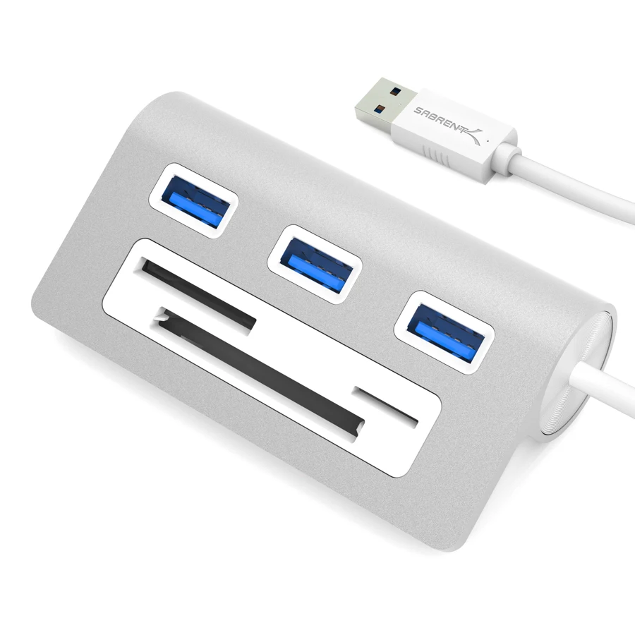 Sabrent HB-MACR three-port hub and multicard reader manufacturer reference